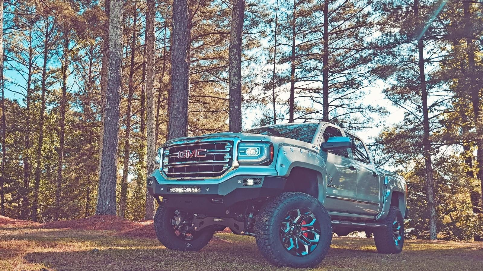 GMC Lifted Truck Silver